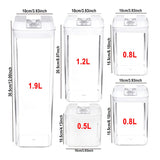 Pack of 7 Plastic Food Storage Organizing Container with Airtight Lids_4