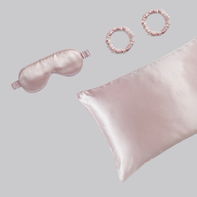 Silk Pillow Case and Eye Mask